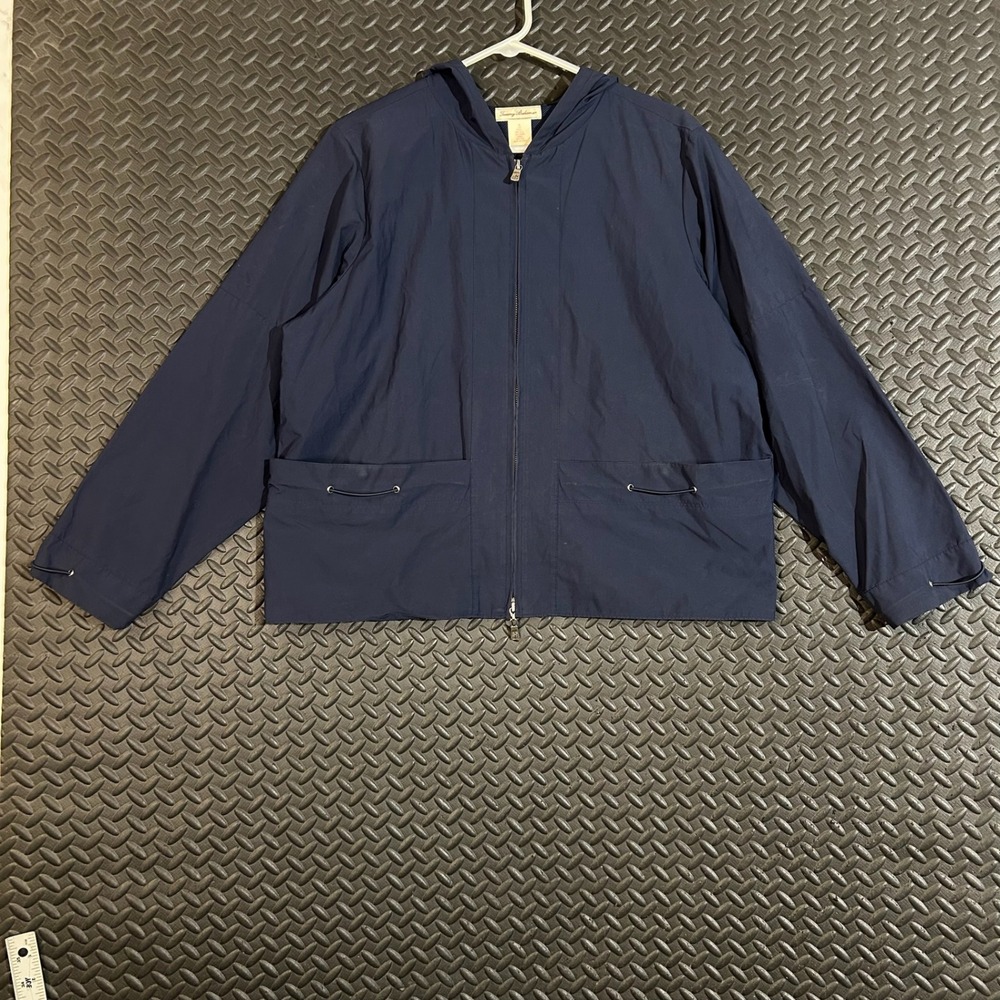 Tommy Bahama Blue Logo Full Zip Hooded Long Sleeve Sweater Men's‎ Size XL
